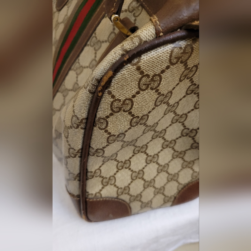 Gucci Tan Supreme Coated Canvas Ophidia Boston Handbag - Picture 4 of 16